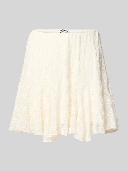 Minirock aus Spitze mit elastischem Bund Shop The Look MANNEQUINE
