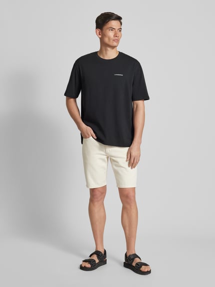 Lindbergh Oversized T-Shirt mit Label-Print Black 1