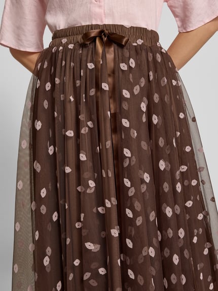 miss goodlife Maxirock im Allover-Look mit elastischem Bund Schoko 3