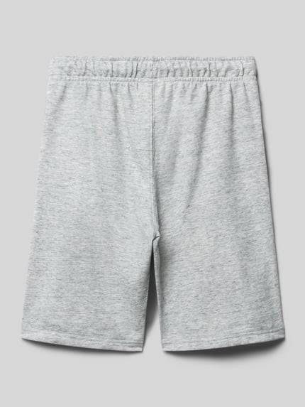 Produktfoto, Sweatshorts mit Logo und elastischem Bund von CHAMPION in Hellgrau, Baumwoll-Mix, Relaxed Fit, strukturierte Oberfläche