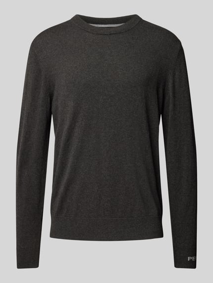 Pepe Jeans Strickpullover aus Baumwoll-Woll-Mix mit Kaschmir-Anteil Modell 'Andre' Anthrazit 2