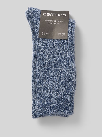 camano Sokken met wol Marineblauw - 3