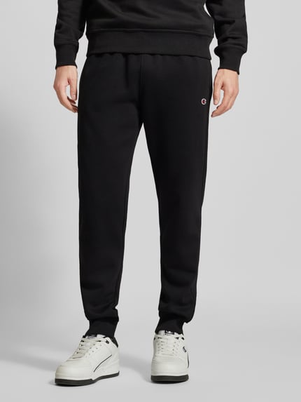Champion Regular Fit Sweatpants mit Logo-Stitching Black 4