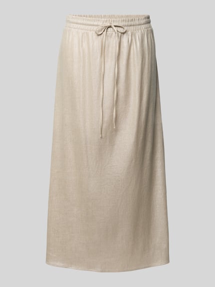 someday. Midirok van linnenmix met elastische band, model 'Oflow' Zand - 2