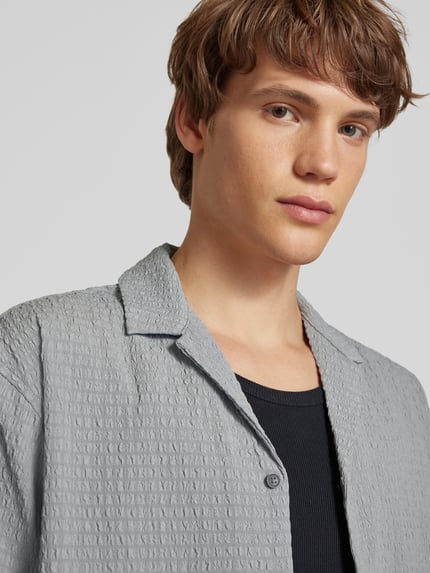 JACK & JONES Freizeithemd mit Knopfleiste Modell 'PABLO' Hellgrau 3