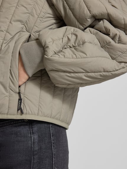Rains Gewatteerd jack met knoopsluiting, model 'Banja Liner' Rietgroen - 3
