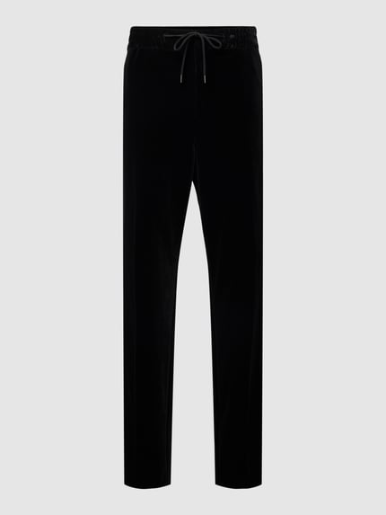 HUGO Stoffhose aus Samt Modell 'Howard' Black 2