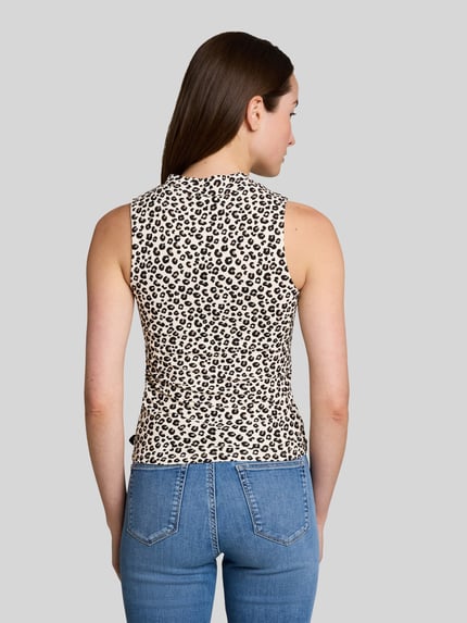 Tom Tailor Denim Slim fit blousetop van viscosemix Beige - 5