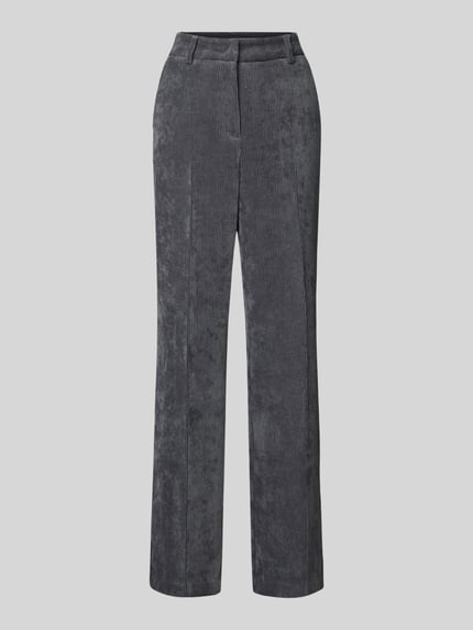 CAMBIO Wide Leg Cordhose mit Gürtelschlaufen Dunkelgrau 2
