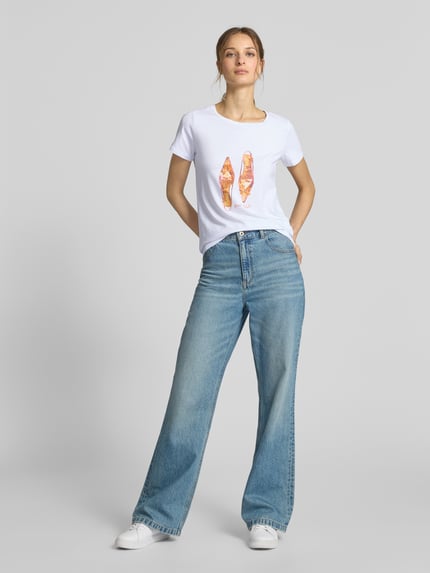 MORE & MORE T-Shirt mit Rundhalsausschnitt Offwhite 1
