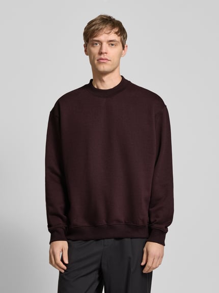 Weekday Relaxed Fit Sweatshirt aus Baumwoll-Mix Pflaume 4