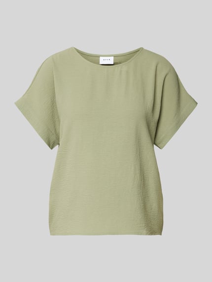 VILA Blusenshirt mit Rundhalsausschnitt Modell 'JOSA' Schilf 2