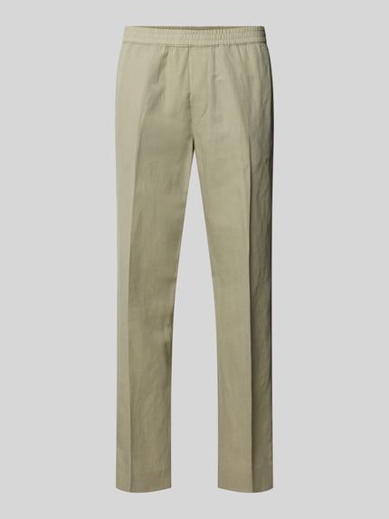 Produktfoto, Straight Fit Hose aus Leinen-Mix von Filippa K, mieszanka lnu i bawełny, krój straight fit, Kanty, wpuszczane i tylne kieszenie, elastyczny pas, długość wewnętrzna nogawki w rozmiarze 50: 80 cm, szerokość w rozmiarze 50: 42 cm