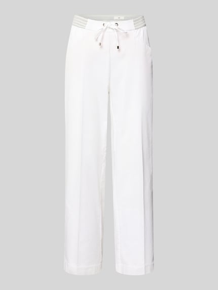 Produktfoto, Wide Fit stoffen broek in 7/8-lengte Model 'Sue' van TONI, katoenmix, persplooien, elastische band met tunnelkoord, steekzakken