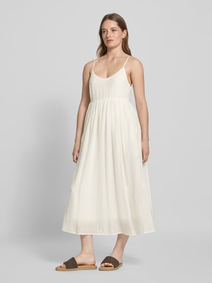 MSCH Copenhagen Midi-jurk met structuurmotief, model 'Amabel' Offwhite - 1