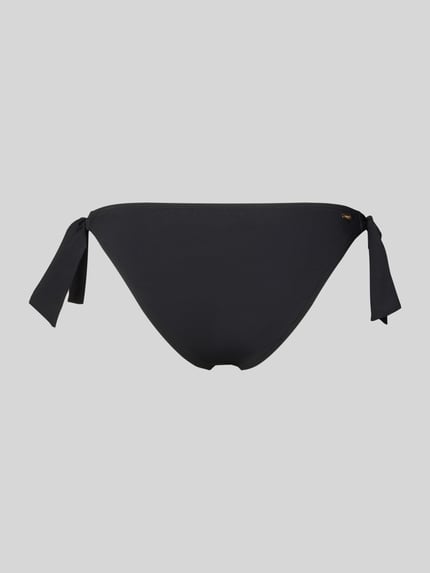 Productfoto, zwart bikinibroekje met labeldetail en zij-vetersluiting, nauwsluitende pasvorm, materiaalmix met stretch, SOLID CHEEKY BUM van Barts