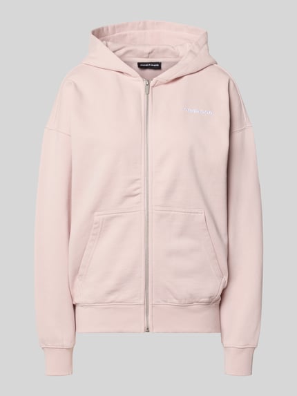 Oversized Sweatjacke mit Label-Stitching Modell 'CLARITA' Shop The Look MANNEQUINE