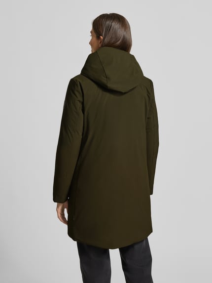 Save The Duck Parka met gevoerde opstaande kraag, model 'Nellie' Olijfgroen - 5