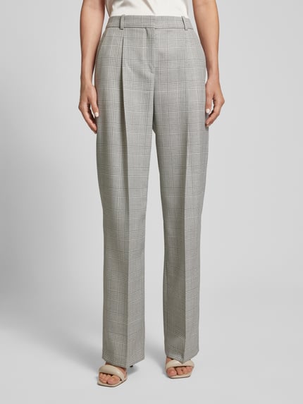 BOSS Pantalon van pure scheerwol met bandplooien, model 'Tanity' Lichtgrijs - 4