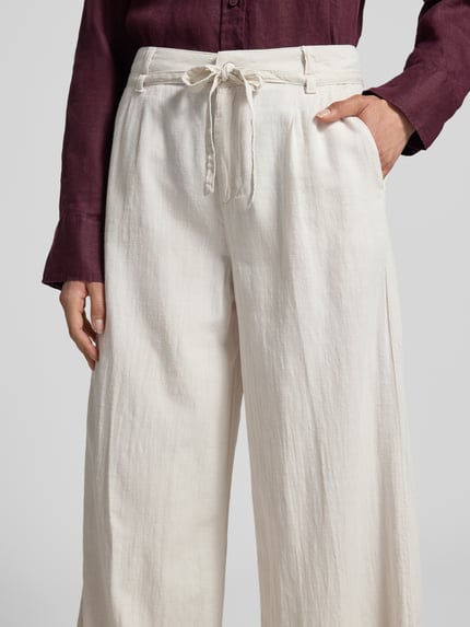 ANGELS Wide Fit Stoffhose mit Bügelfalten Modell 'Livia' Beige 3