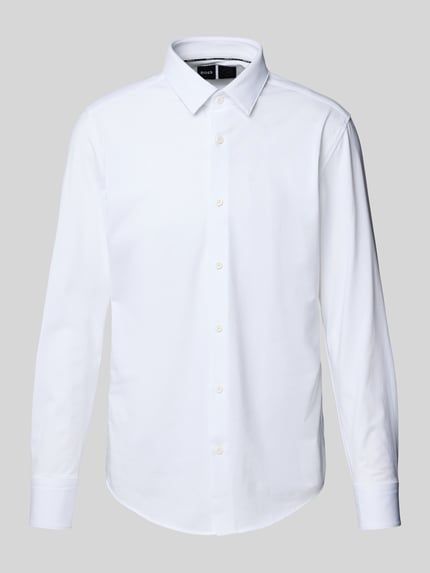 BOSS Slim Fit Businesshemd mit Stretch-Anteil Weiss 2