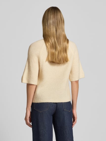 MSCH Copenhagen Gebreid shirt met wol, model 'Milania' Beige - 5
