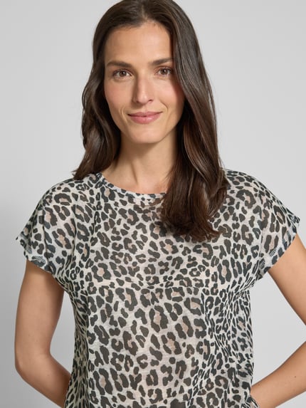 Christian Berg Woman T-shirt z prążkowanym okrągłym dekoltem Czarny 3