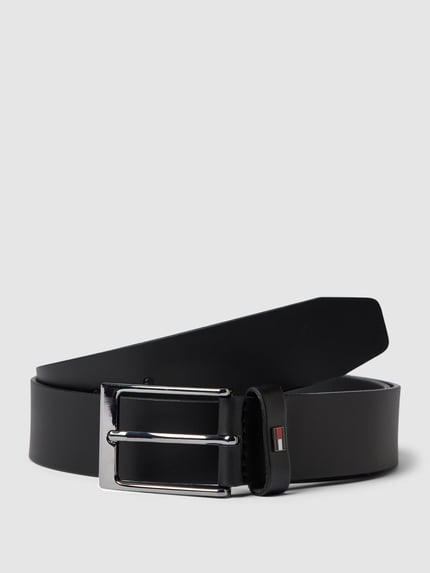Tommy Hilfiger Ledergürtel mit Dornschließe aus Metall Modell 'LAYTON LEATHER' Black 1