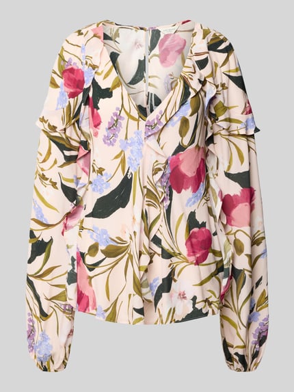 Ted Baker Bluzka o kroju regular fit z dekoltem w serek model ‘minasa’ Różowy 2