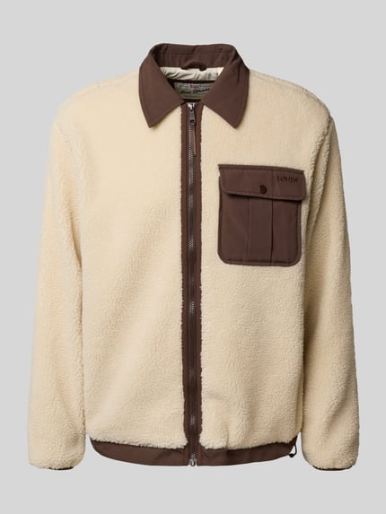 Levi's® Fleecejacke mit Brusttasche Modell 'JOONIE' Beige 2