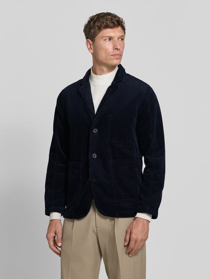 Lindbergh Regular Fit Sakko aus Cord mit Reverskragen Marine 4