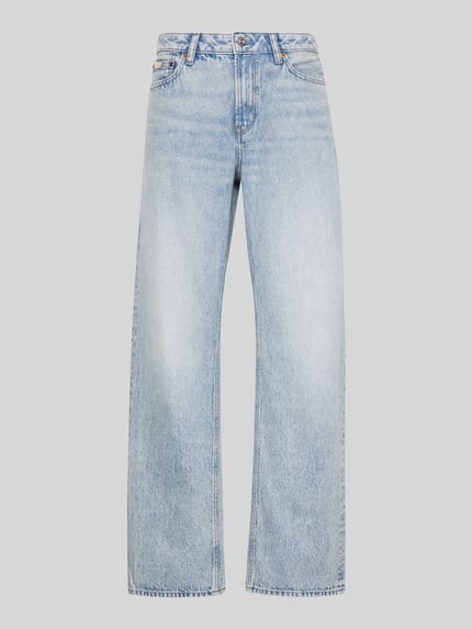 Calvin Klein Jeans Straight Fit Jeans aus reiner Baumwolle Hellblau 2