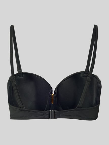 Produktfoto, Balconette Bikini mit wattierten Cups Modell 'TOGO MAGO' von DORINA in Schwarz, glatte Struktur, verstellbare Spaghettiträger, Hakenverschluss