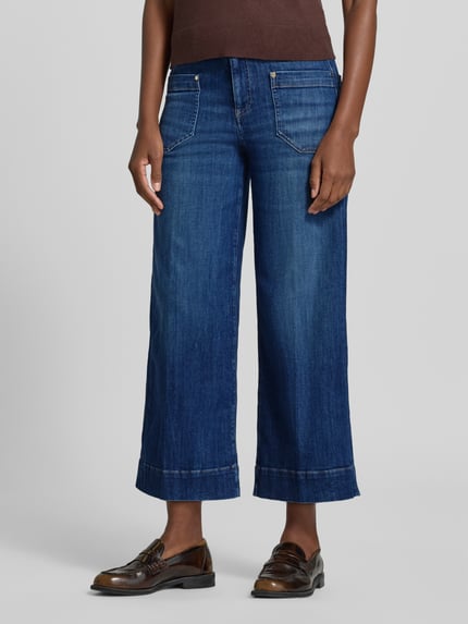 Raffaello Rossi wide fit jeans van katoenmix model 'MIRU 6/8' Jeansblauw - 4