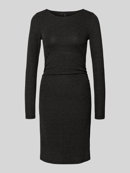 VERO MODA Knielanges Kleid mit Effektgarn Modell 'KANVA' Black 2