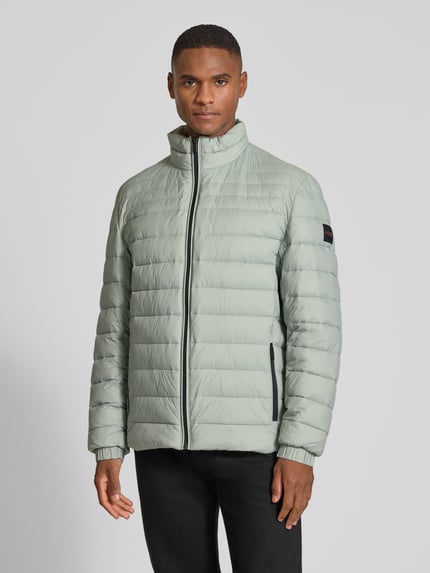 BOSS Orange Slim fit gewatteerd jack met opstaande kraag, model 'ODEN2' Mintgroen - 4