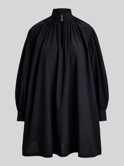 Polo Ralph Lauren Mini Blusenkleid aus Baumwolle mit Smokingkragen Black 2