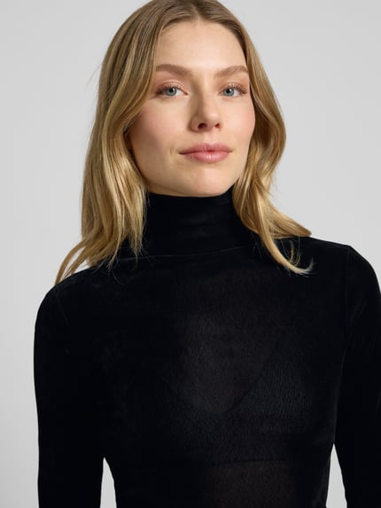 Luisa Cerano Longsleeve mit Stehkragen Black 3