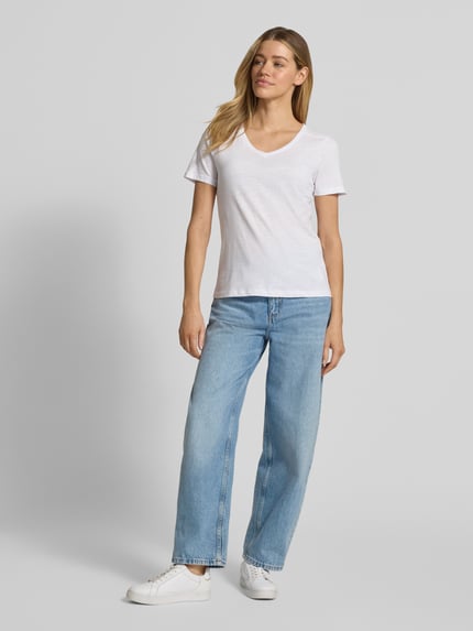 Tom Tailor Regular Fit T-Shirt aus reiner Baumwolle Weiss 1