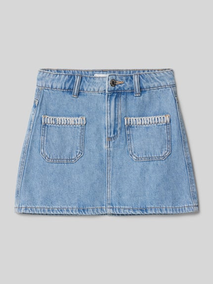 MANGO Jeansrock mit aufgesetzten Taschen Modell 'bruna' Blau 1