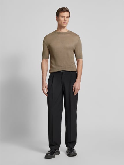 Emporio Armani T-Shirt mit Woll-Anteil Taupe 1