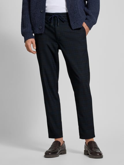 BOSS Orange Tapered fit chino met strikceintuur Marineblauw - 4