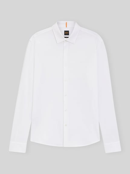 BOSS Orange Slim Fit Freizeithemd aus reiner Baumwolle Modell 'MYSOFT_2' Weiss 2