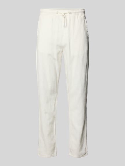 Produktfoto, Hose aus Leinen-Baumwoll-Mix Modell 'MARCO' von Blend in Beige, Regular Fit, elastischer Bund, glatte Struktur, Größe M