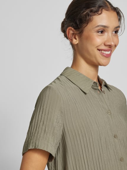 Jake*s Casual Knielanges Hemdblusenkleid mit Strukturmuster Lind 3