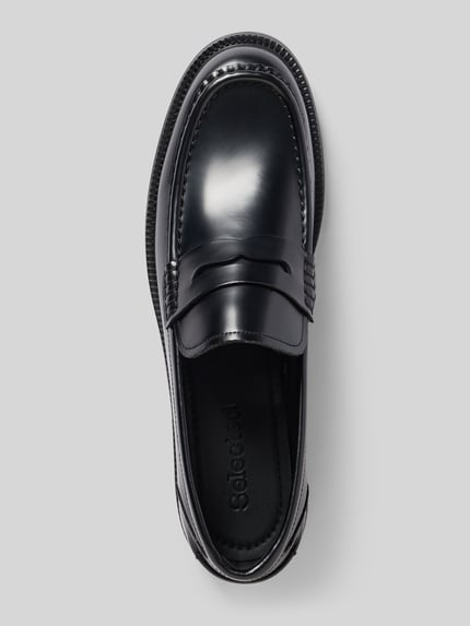 Selected Loafers van echt rundleer model 'BOBBY' Zwart - 3