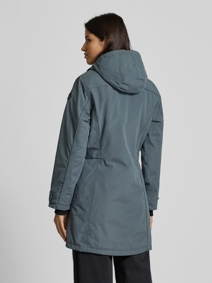 G.I.G.A. DX Regular fit parka met verborgen ritssluiting Rookblauw - 5