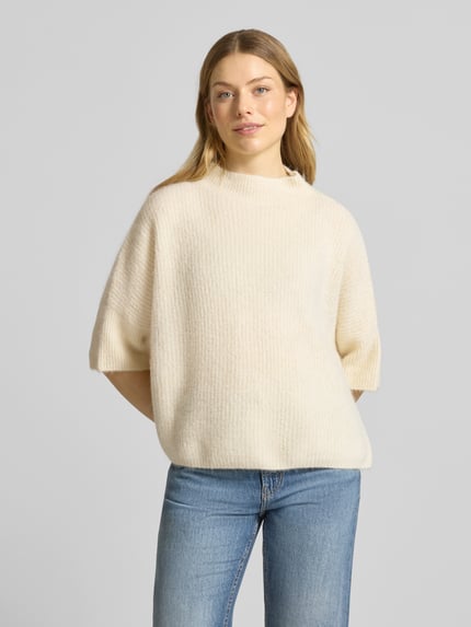 someday. Gebreide pullover van alpacamix met opstaande kraag, model 'Talene' Offwhite - 4