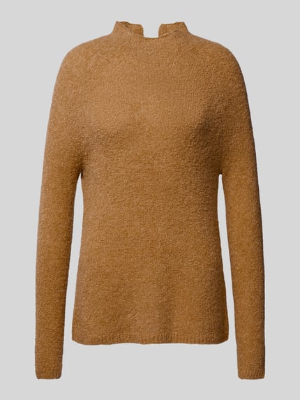 Brax Gebreide pullover met opstaande kraag, model 'Lea' Beige - 2
