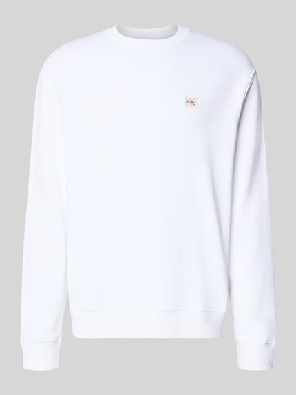 Calvin Klein Jeans Sweatshirt met labeldetail en ronde hals Wit - 2